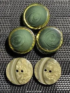 ボタン　グリーン系　（KA-28）