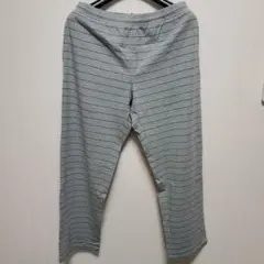 グレーと黒のストライプ ジョガーパンツ[ユニクロLサイズ]