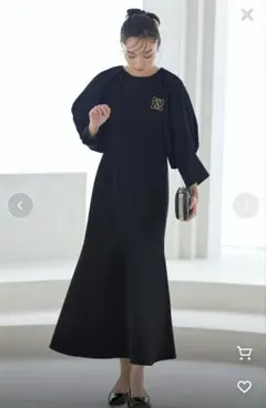 RUIRUE BOUTIQUE 構築スリーブマーメイドシルエットロングワンピのサムネイル