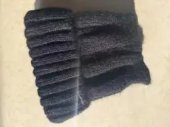 ダークグレー リブ編み ネックウォーマー