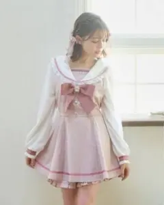 LIZLISA リズリサ セーラーカラーセットアップ ピンク 長袖