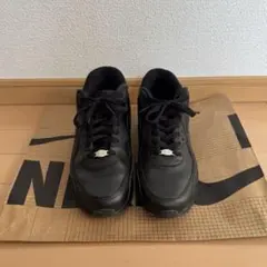 【美品】Nike Air Max 90 オールブラック レザー 27㎝