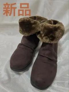 ブーツ ショート M スエード 茶 レディース