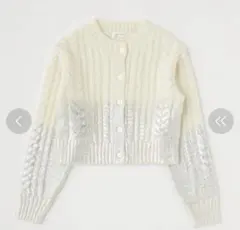 moussy FOIL PRINT CABLE カーディガン