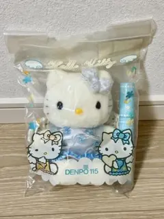 希少 美品 ハローキティ NTT 電報 天使 ぬいぐるみ　ブルー衣装