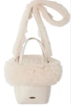 lily brown リリーブラウン　チュール切り替え　3way トート　ピンク