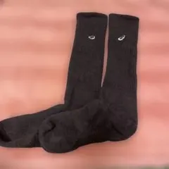 アシックス バレーボール用ロング黒ソックス