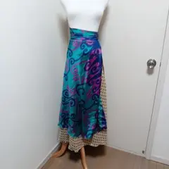 【未使用】巻きスカート　インド製⑥