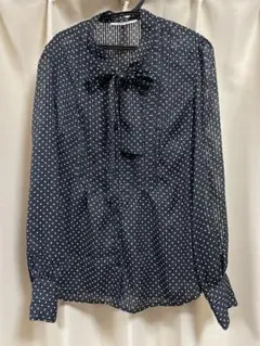 NATURAL BEAUTY BASIC ドット柄 長袖シャツ S