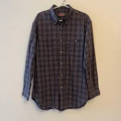 Coleman チェック柄 長袖シャツ ブルー、ネイビー系