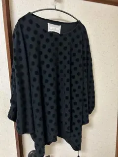 ドット柄ドルマンカットソー