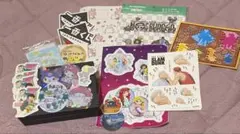 シールいっぱいアニメキャラクター ステッカー、シナモロールジッパーバッグ20点