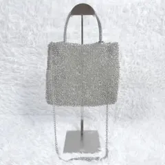 美品✨人気カラー✨アンテプリマ スクエア ミディアム シルバー チェーン付