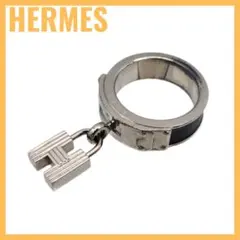 エルメス カレ90用 スカーフリング GP ケリー Hカデナ レザー付 フランス