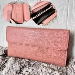 GUCCI グッチ フローラキャンバス 長財布 ピンクベージュ 376186 