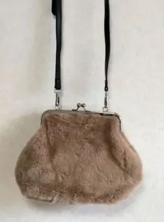 がま口ファーバック 肩掛け 斜め掛け