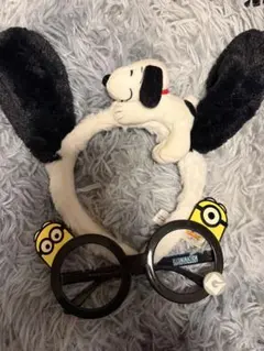 スヌーピー ミニオン 眼鏡付きカチューシャ