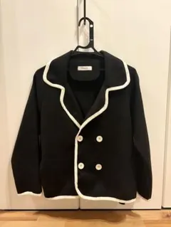 シーイン韓国風ブラック ダブルブレストジャケット