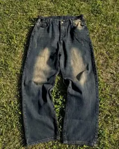 【YOLO】ウォッシュドレトロデニムパンツ
