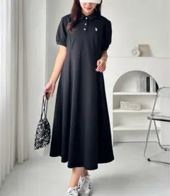 半袖ロングワンピース