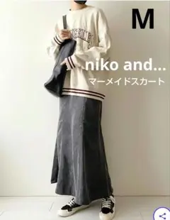 niko and...　ニコアンド　コーデュロイマーメイドスカート　М