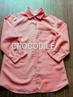 お値下げCROCODILE ピンクオレンジ シャツブラウス