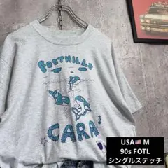 US古着 Tシャツ M グレー シャチ アニマル 海 90s シングルステッチ