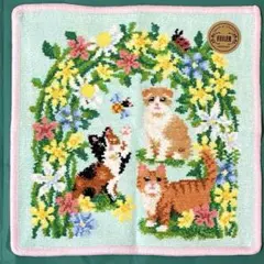 フェイラー　コスメキッチン　アニバーサリーキトゥン　ハンカチ　ネコ