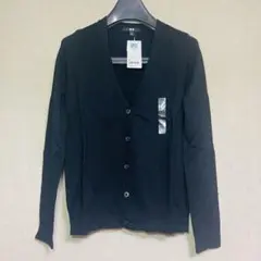 新品　UNIQLO ユニクロ　UVカット　Vネックカーディガン　ブラック　S