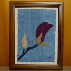 藍染め古布を使用した作品　夕日　個展出品作品 藍染め古布を使用した作品 夕日 個展出品作品 - メルカリ