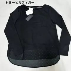 新品　TOMMY HILFIGER 長袖カットソー ブラック Sサイズ　トミーのサムネイル