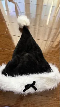サンタ帽子風コスプレ衣装 黒と白