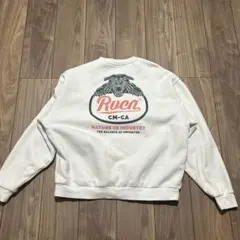 RVCA ホワイト スウェット トレーナー　ビックロゴ　ユニセックス　S