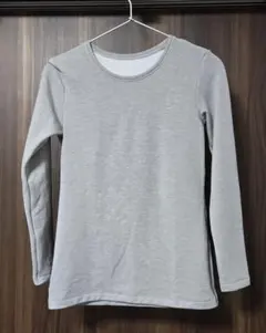 超極暖ヒートテッククルーネックT M GRAY