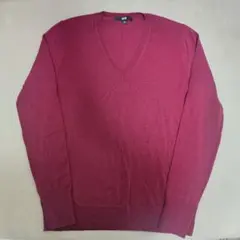 ユニクロ UNIQLO ウールニット 赤 ボルドー Mサイズ