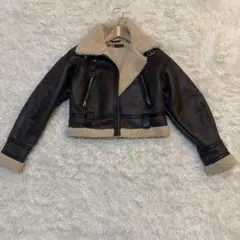 LM 様　ZARA フェイクムートンジャケット XS ボア付き
