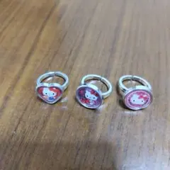 ハローキティ キャラクターリング 3個セット