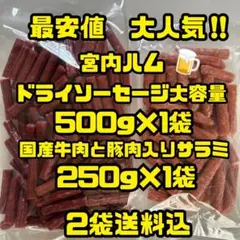 最安値 大人気‼️宮内ハム 激辛カルパス250g×2袋 - メルカリ