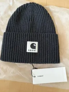 SACAI サカイ　異素材ドッキング　ナイロンウール　ボンディングニットキャップ SACAI サカイ 異素材ドッキング ナイロンウール ボンディング