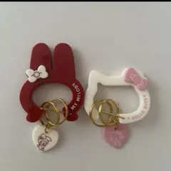 ハローキティ マイメロディ　キーホルダー　カラビナ　2個セット