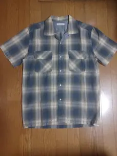DELUXE CLOTHING　オンブレチェック　半袖　シャツ　オープンカラーのサムネイル
