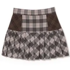 andmary Coco check pleats skirt beige S - メルカリ