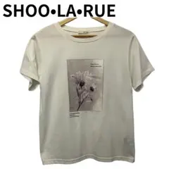シューラルー 花柄プリント 半袖Tシャツ クルーネック ストレッチ素材 Mサイズ