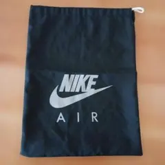 シューズ・トレーニングウェア袋☆NIKE AIR☆布製巾着袋☆黒地にシルバーロゴ