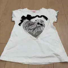 mezzo piano 140 ハートプリント Tシャツ