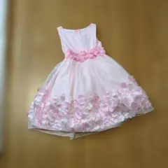 フォーマルドレス ピンク 花柄　さくら