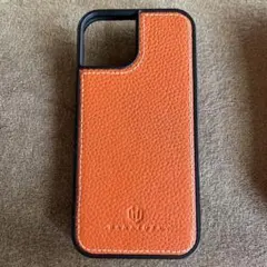 HANATORA iPhone13 ケース 本革 オレンジのサムネイル