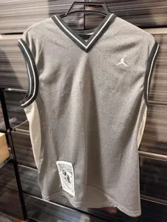 希少 JORDAN リバーシブル バスケ タンクトップ ネイビー グレー XXL
