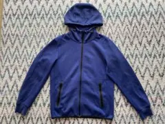 UNIQLO ブルー×ブラック　フルジップパーカー ドライ