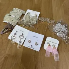 断捨離中　アクセサリーセット　まとめ売り【ピアス　6点　ヘアアクセサリー　6点】